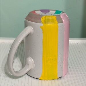 Colorful striped sealed decorative Art Mug (hand painted)